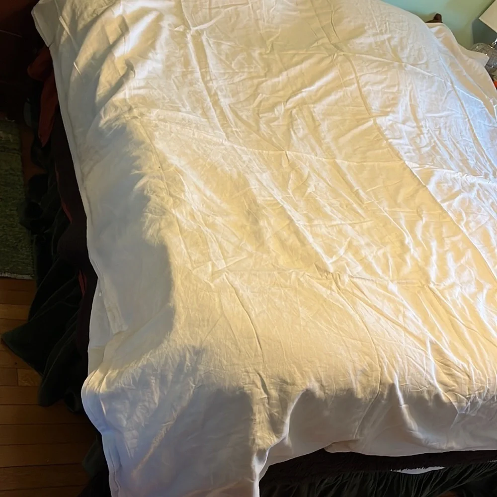 NWT Anthropologie Relaxed Cotton-Linen Duvet Cover Queen Cream color